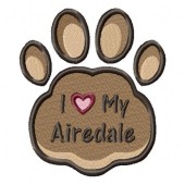 Borduurapplicatie Airedale Terrier EL002