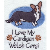 Borduurapplicatie Welsh Corgi Cardigan EL001 - rechts kijkend