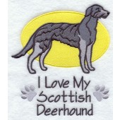 Borduurapplicatie Deerhound / Scottisch Deerhound EL001 - rechts kijkend