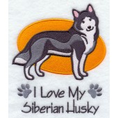 Borduurapplicatie Siberian Husky EL001 - rechts kijkend