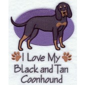 Borduurapplicatie Black and Tan Coonhound EL001 - rechts kijkend